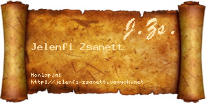 Jelenfi Zsanett névjegykártya