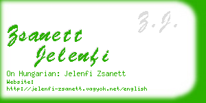 zsanett jelenfi business card